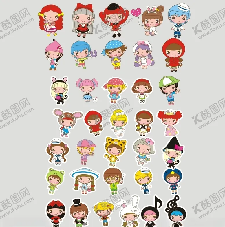 编号：89074810170112497147【酷图网】源文件下载-卡通Q版少女