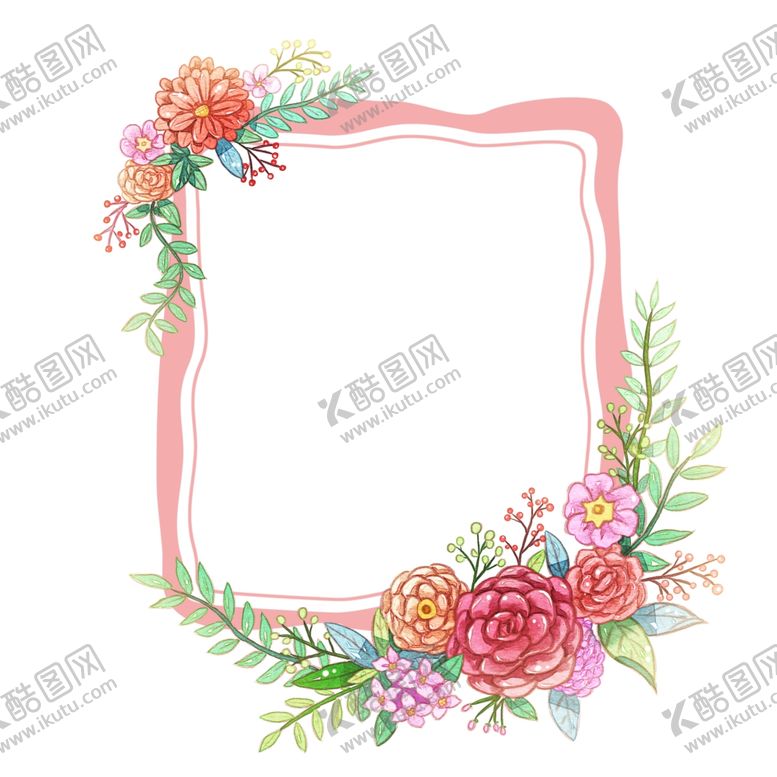 编号：89547205241412466229【酷图网】源文件下载-花卉边框装饰图案