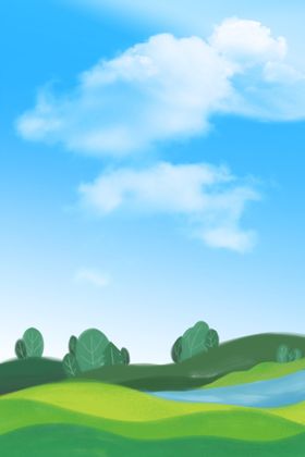 蓝天草地背景