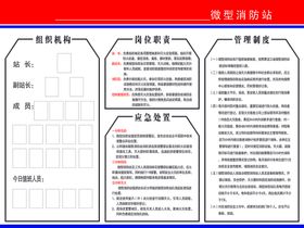 简约红色微型消防站管理制度