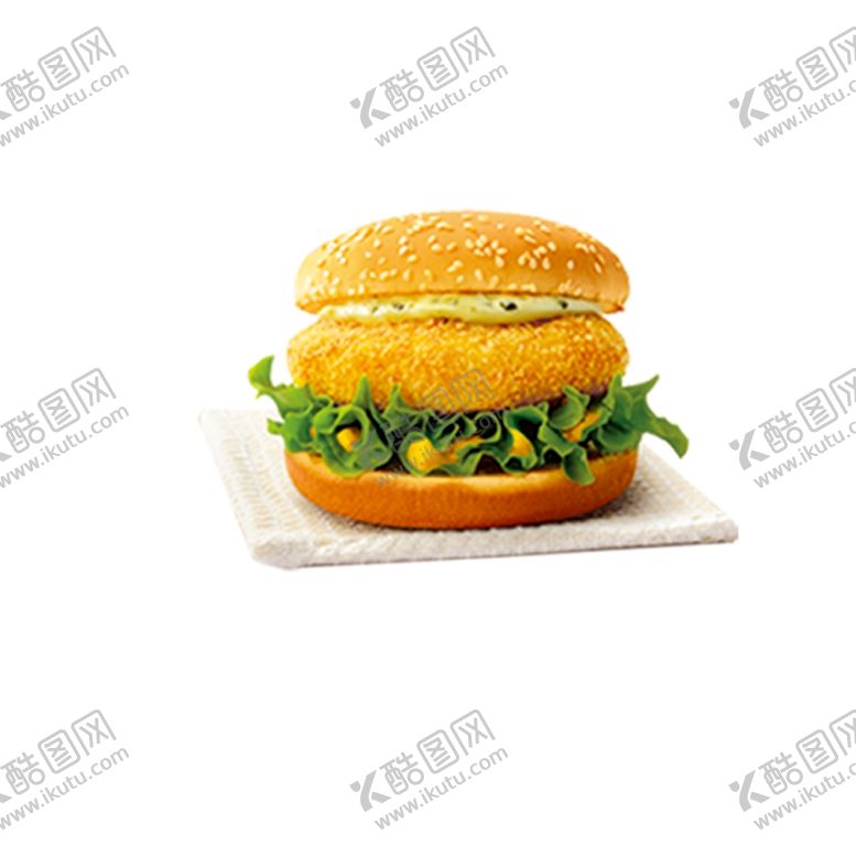 编号：54734810012210245572【酷图网】源文件下载-鸡腿堡汉堡