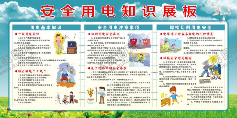 编号：76608201190419066965【酷图网】源文件下载-安全用电展板