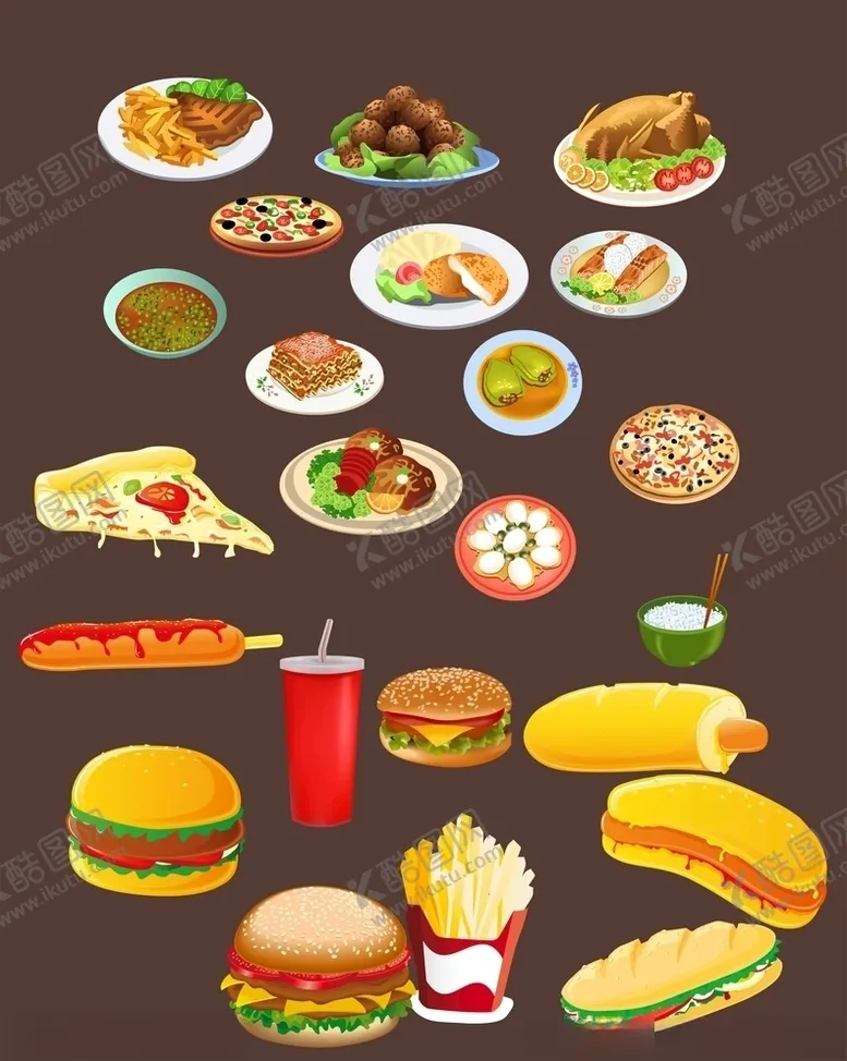 编号：27850706271329431597【酷图网】源文件下载-卡通食物图标