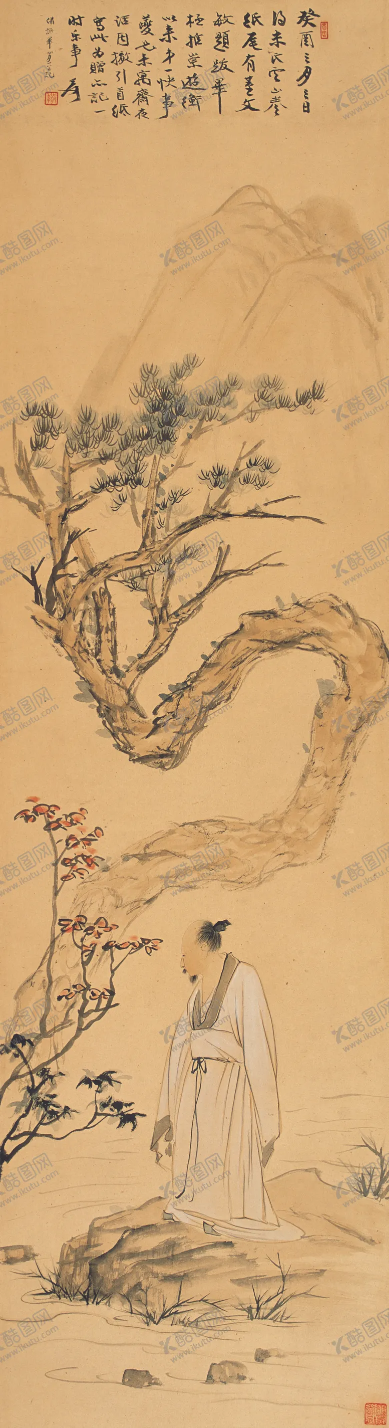 编号：80574602281611435281【酷图网】源文件下载-松下高士图