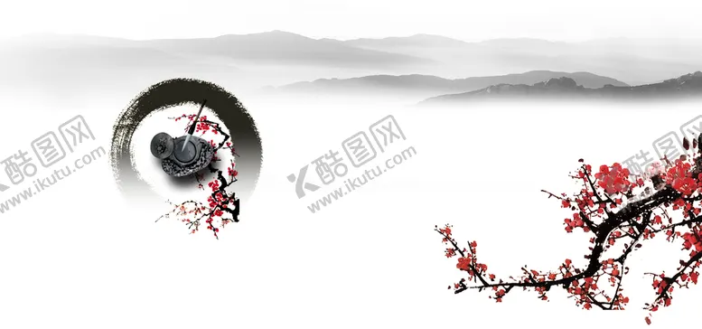 编号：95240610030307450261【酷图网】源文件下载-中国风山水画背景