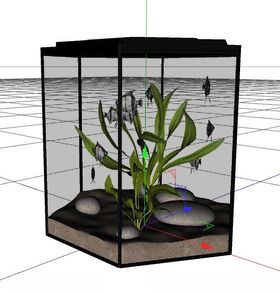 C4D模型鱼缸