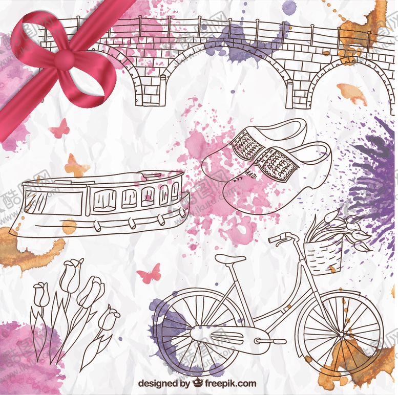 编号：20359209220412277661【酷图网】源文件下载-手绘阿姆斯特丹