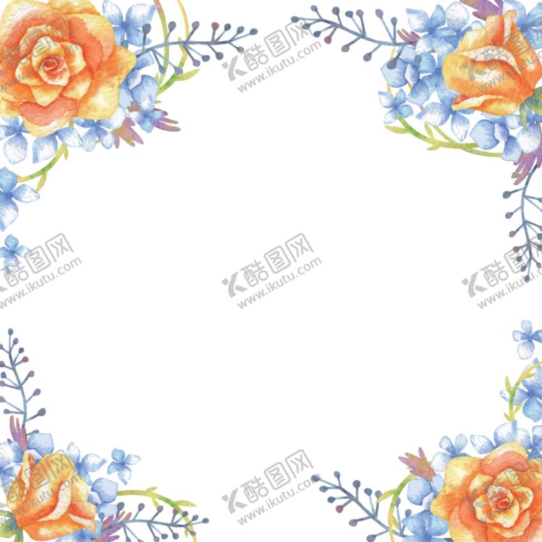 编号：51281604281051373991【酷图网】源文件下载-水彩花卉插画