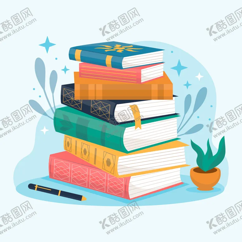 编号：32190509220918010729【酷图网】源文件下载-卡通书本