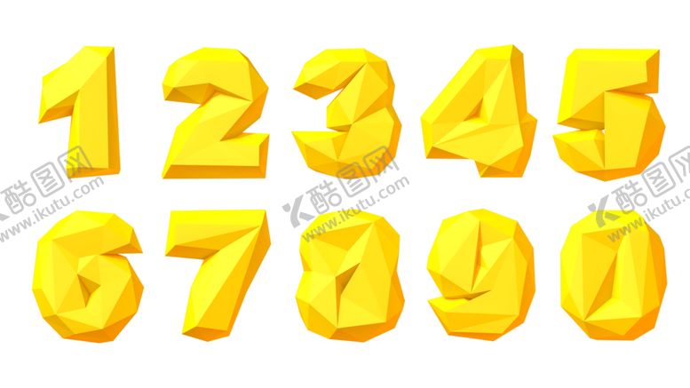 编号：98680410102124431453【酷图网】源文件下载-多边形数字