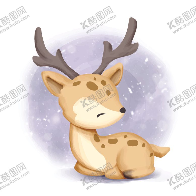 编号：54161509180526093560【酷图网】源文件下载-卡通梅花鹿