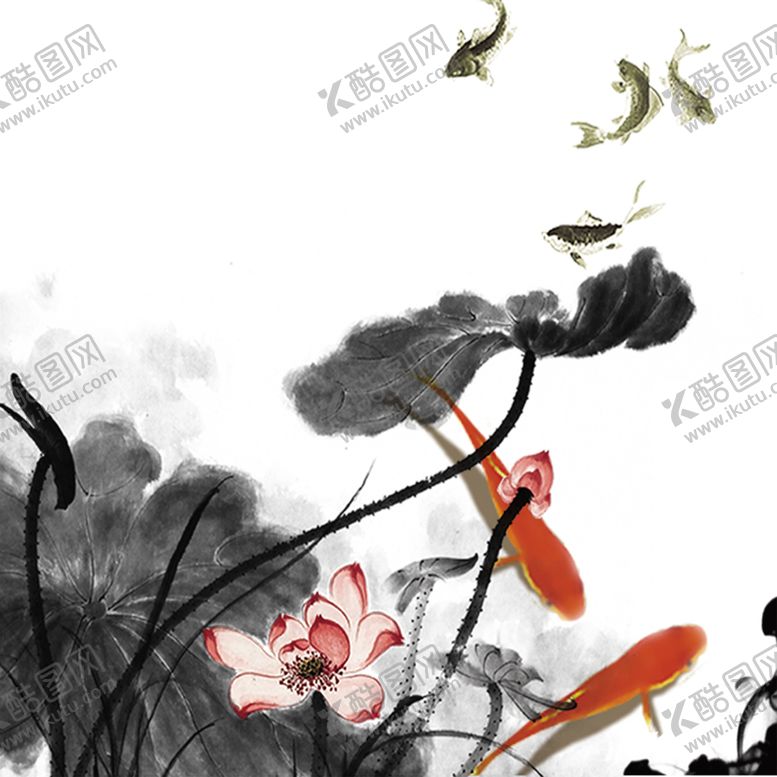 编号：67226806171027258663【酷图网】源文件下载-水墨荷花粉色荷花荷花意境