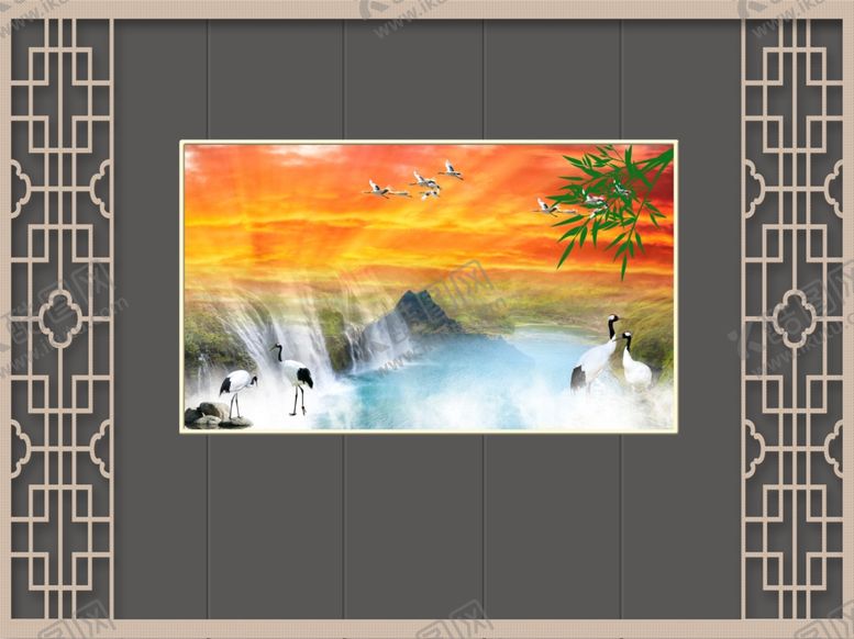 编号：39797710091805212945【酷图网】源文件下载-中式背景墙