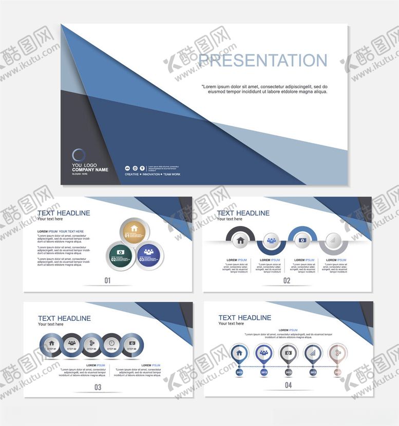 编号：16890112190039066311【酷图网】源文件下载-蓝色画册