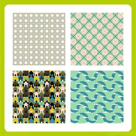 红色系多样图案纹理集合