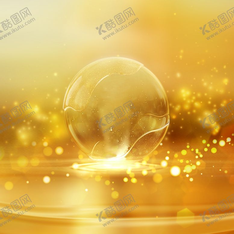 编号：84328107061122451139【酷图网】源文件下载-金色透明玻璃球