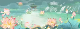 国潮海报设计图片大气风景时尚中风古风山水