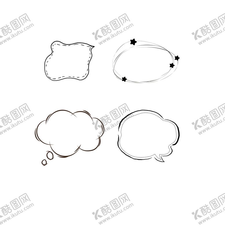 编号：47152609261634468793【酷图网】源文件下载-卡通线条对话框素材文本