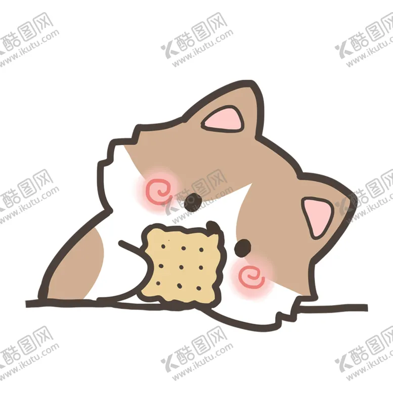 编号：57676302230221183058【酷图网】源文件下载-卡通饼干猫印花图案