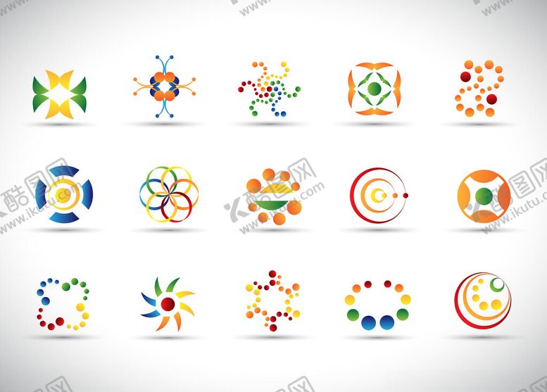 编号：58336804110142508391【酷图网】源文件下载-多彩创意图标集合