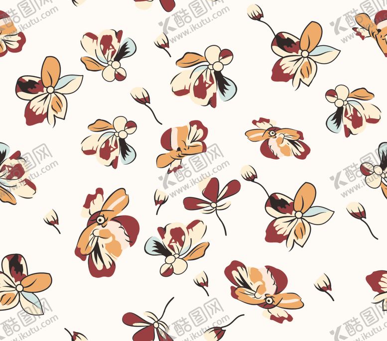 编号：19220309180831421048【酷图网】源文件下载-小碎花手绘花大牌潮流