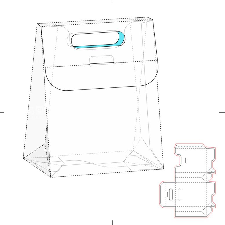 编号：06482109251305165860【酷图网】源文件下载-包装盒刀版图 
