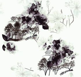 花鸟水墨画