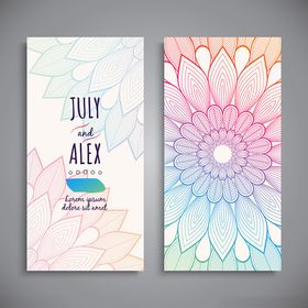 花卉主题婚礼请柬设计