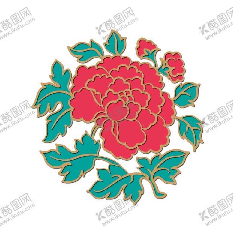 编号：46043005190346313740【酷图网】源文件下载-复古富贵牡丹
