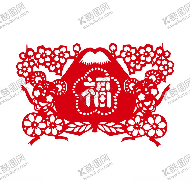 编号：21182209250711139487【酷图网】源文件下载-鼠年剪纸风格
