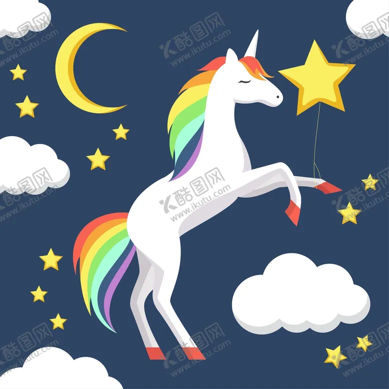 编号：14507209211324097284【酷图网】源文件下载-卡通独角兽