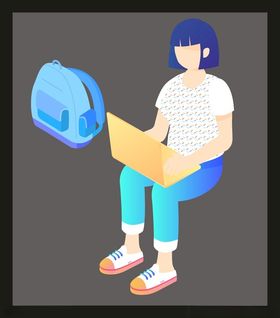 手绘女孩女人优雅美漂亮