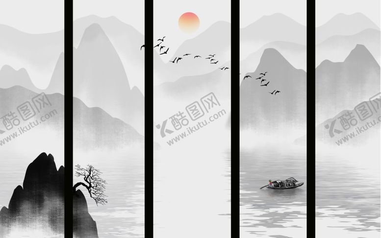 编号：76848210061017593035【酷图网】源文件下载-水墨山水