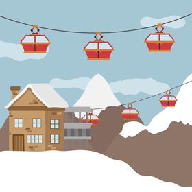 冬天背景手绘雪地季