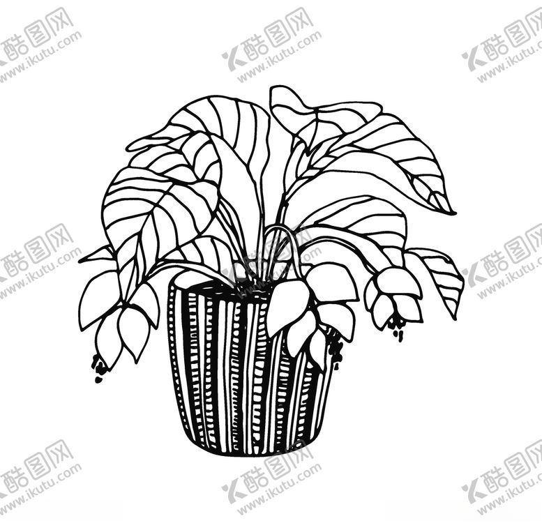 编号：72245110010730312359【酷图网】源文件下载-植物线描