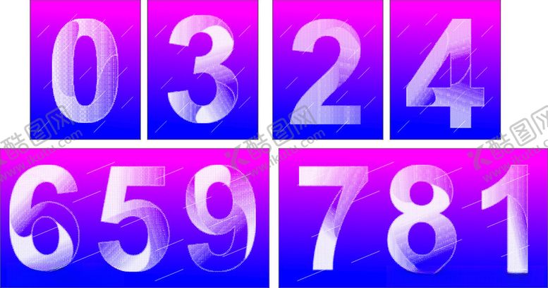 编号：41277601252237019012【酷图网】源文件下载-特殊数字字符艺术数字