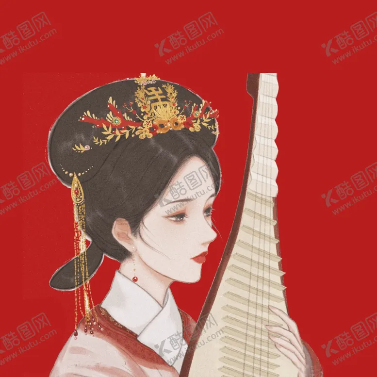 编号：44464103020018136159【酷图网】源文件下载-手绘清朝美女