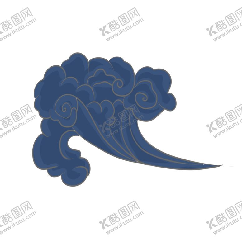 编号：58876406302000155219【酷图网】源文件下载-彩色祥云元素