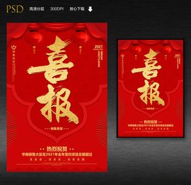 喜报海报