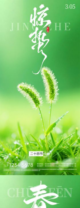 地产惊蛰春分海报