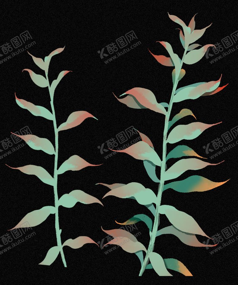 编号：84094910162349483439【酷图网】源文件下载-手绘水彩植物彩色小清新草