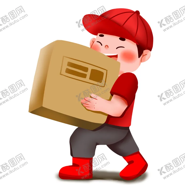 编号：34631306262121219012【酷图网】源文件下载-手绘卡通人物快递员