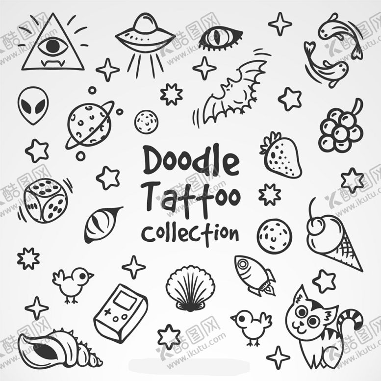 编号：21774110140350472863【酷图网】源文件下载-可爱手绘卡通涂鸦漫画素材元素