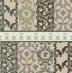 复古花纹图案设计素材