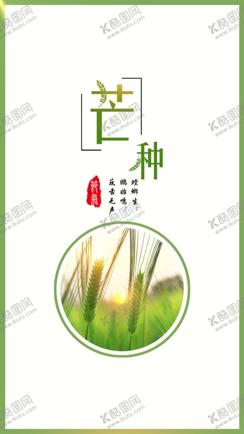 编号：12408009300006422628【酷图网】源文件下载-芒种海报