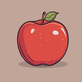 卡通苹果 手绘水果 设计 矢量