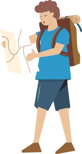 游客背包旅度假旅