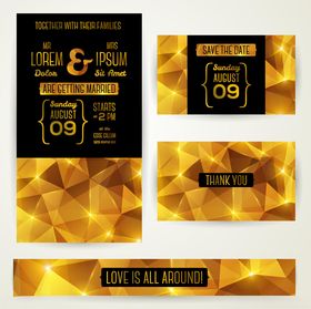 金色促销横幅模板设计