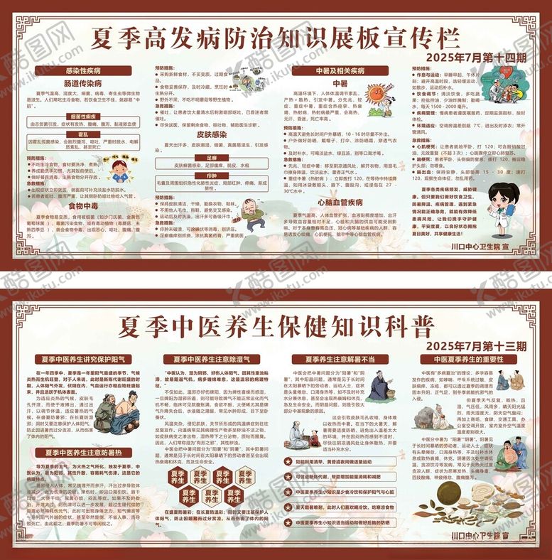 编号：26778710062112276290【酷图网】源文件下载-夏季养生健康知识宣传栏