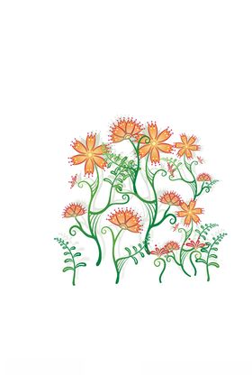 鲜花印花